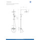 Deante TEMISTO Shower column, with bathtub mixer (NAC_N1QT)