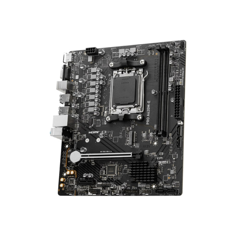 MSI Motherboard PRO A620M-E sAM5 A620 2xDDR5 M.2 HDMI D-Sub mATX (911-7E28-012)