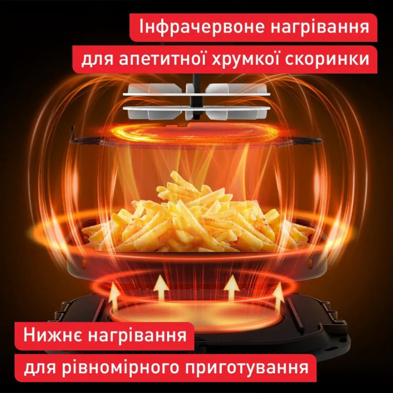 Tefal Tefal air fryer Easy Fry Infrared, 1850W, bowl-7l, sensor control, plastic, black (EY8328E0)