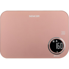 Sencor scales for kitchen 5кг, phone connection, AAAx2, plastic, rose (SKS7075RS)