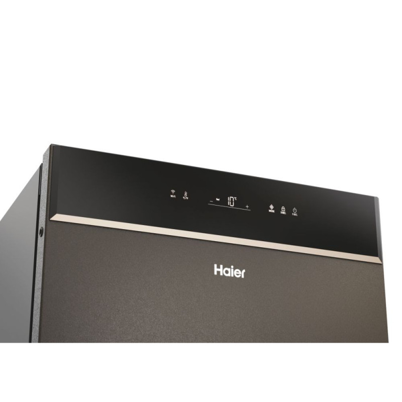 Haier Холодильник для вина, 190x59.5х71, холод.відд.-450л, зон - 1, бут-247, ST, дисплей, чорний (HWS247FDU1)