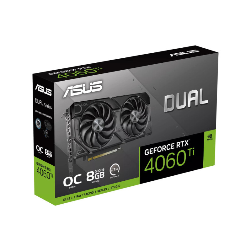 ASUS Graphic Card GeForce RTX 4060 Ti 8GB GDDR6 DUAL OC EVO DUAL-RTX4060TI-O8G-EVO (90YV0J49-M0NA00)