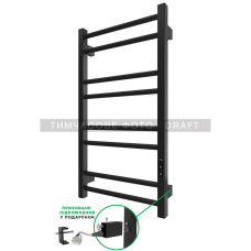 ARDESTO towel dryer electric Square-TR K, 770x430х80mm, timer-regulator, steel, black matte (6.1.0701.06.BM)