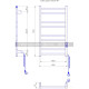 ARDESTO towel dryer electric Square-TR K, 770x430х80mm, timer-regulator, steel, black matte (6.1.0701.06.BM)