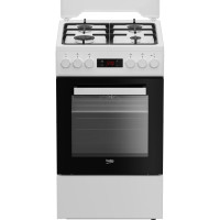 Beko Cooker combined, 60L, 50x60cm, display, convection, cast-iron, white (FSM52330DWDS)