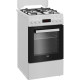Beko Cooker combined, 60L, 50x60cm, display, convection, cast-iron, white (FSM52330DWDS)