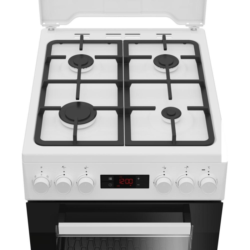 Beko Cooker combined, 60L, 50x60cm, display, convection, cast-iron, white (FSM52330DWDS)