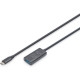 Дата кабель USB 3.2 AF to USB-C 10.0m Gen1 Active 5G Digitus (DA-73111)