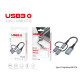 Переходник OTG USB 3.0 AF to USB-C + Micro 5P + Lightning 0.11m 60W XoKo (XK-AC-155)