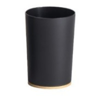 ARDESTO Toothbrush tumbler Minimalism 7.8x11.3cm, polypropylene, bamboo, black (ARHB3105BB)