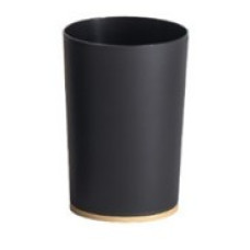 ARDESTO Toothbrush tumbler Minimalism 7.8x11.3cm, polypropylene, bamboo, black (ARHB3105BB)