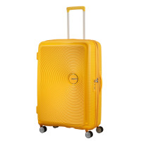 American Tourister Валіза American Tourister, Soundbox, поліпропілен, велика, 77см, 97/110л, TSA, 4 колеса, EXP, жовтий (32G*06003)