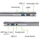 Acer Ноутбук Chromebook Spin CP314-2HN 14" WUXGA IPS Touch, Intel i3-N305, 8GB, F256GB, UMA, ChromeOS, сріблястий (NX.KYJEU.001)