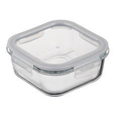 ARDESTO Food storage container Gemini 0.8l, borosilicate glass, plastic, square, transparent (AR1280BSQ)