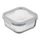 ARDESTO Food storage container Gemini 0.8l, borosilicate glass, plastic, square, transparent (AR1280BSQ)