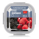 ARDESTO Food storage container Gemini 0.8l, borosilicate glass, plastic, square, transparent (AR1280BSQ)