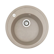 Adamant Kitchen sink Sun, artificial stone, round, no drainboard, 510x200mm, bowl - 1, over-mounted, Avena (4824296100106)