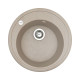 Adamant Kitchen sink Sun, artificial stone, round, no drainboard, 510x200mm, bowl - 1, over-mounted, Avena (4824296100106)