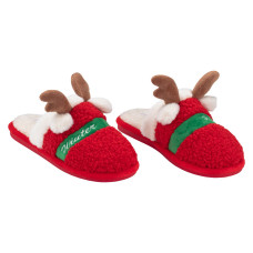 ARDESTO Взуття домашнє Christmas 38/39 розмір, 100% поліестер, підошва 100% гума, червоний (ART2538DR)