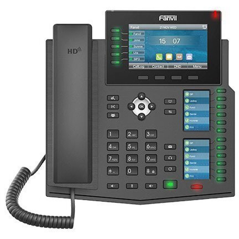 Fanvil IP-Phone X6U 2xGE LAN, 1xUSB-A, BT, SIP, VPN, PoE, 4.3  color screen