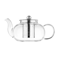 ARDESTO Teapot Gemini Roma, 800ml, borosilicate glass, stainless steel, transparent (AR1908GM)