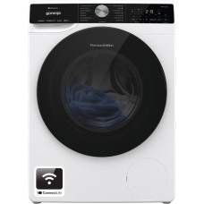 Gorenje Пральна машина фронтальна, 10кг, 1400, A+++, 60см, дисплей, інвертор, пара, Wi-Fi, підсвітка барабану, білий (WNS14A4TWIFI)