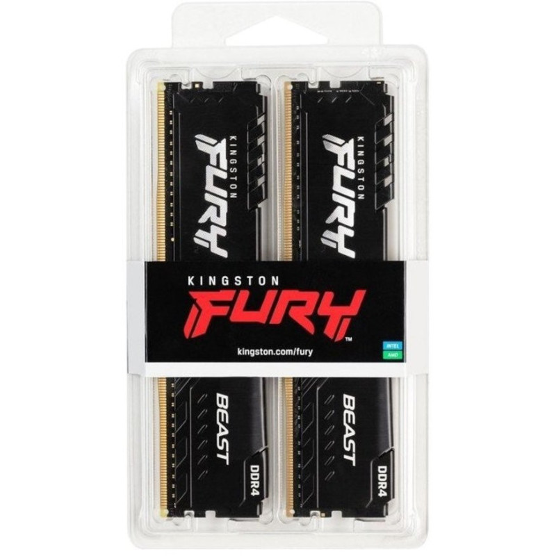 Kingston Пам'ять ПК Kingston DDR4 16GB KIT (8GBx2) 3200 FURY Beast (KF432C16BBK2/16WP)