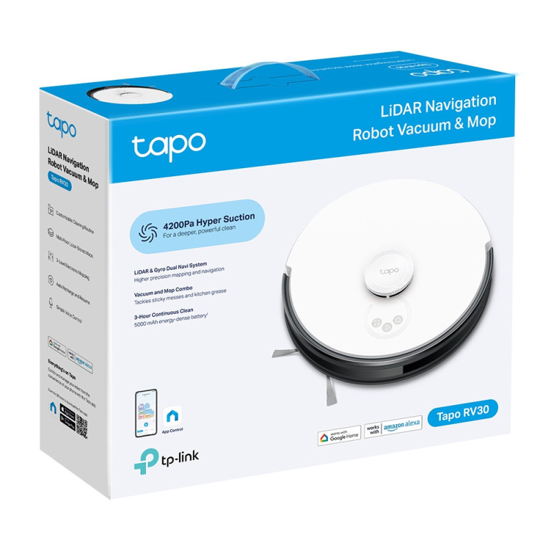 TP-Link Робот-пилосмок TAPO RV 30 LIDAR з підтримкою вологого прибирання (TAPO-RV30)