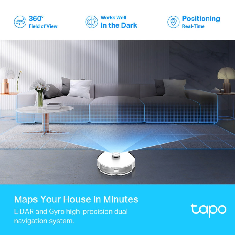 TP-Link Робот-пилосмок TAPO RV 30 LIDAR з підтримкою вологого прибирання (TAPO-RV30)