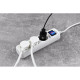 2E Power strip 3XSchuko with switch, 3G*1.5mm, 1.5m, white (2E-U03ESM1.5)
