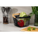 ARDESTO Basket with handle Midori 25х24.5х18cm, metal, bamboo, black (AR0901B)