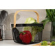 ARDESTO Basket with handle Midori 25х24.5х18cm, metal, bamboo, black (AR0901B)