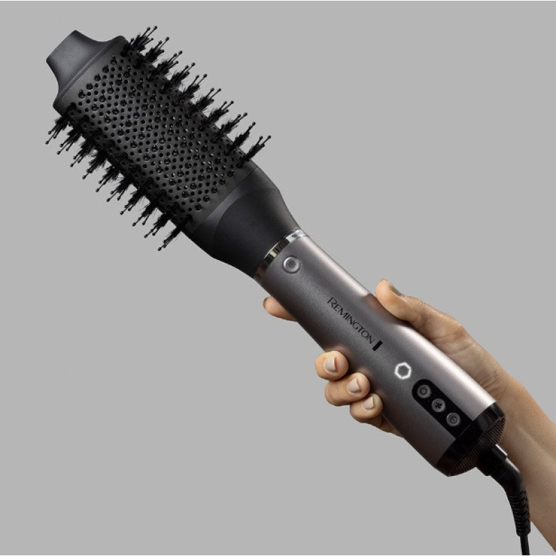 Remington hair dryer brush ProLuxe You Adaptive, 3W, 3 modes, ionization, cold blowing, ceramics, gray (AS9880)