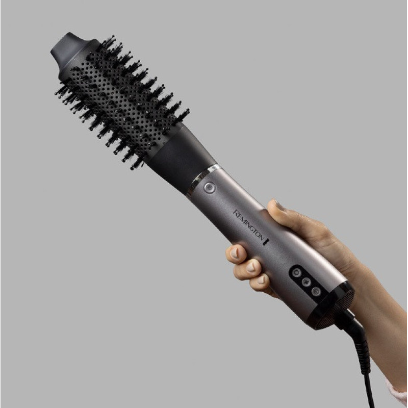 Remington hair dryer brush ProLuxe You Adaptive, 3W, 3 modes, ionization, cold blowing, ceramics, gray (AS9880)