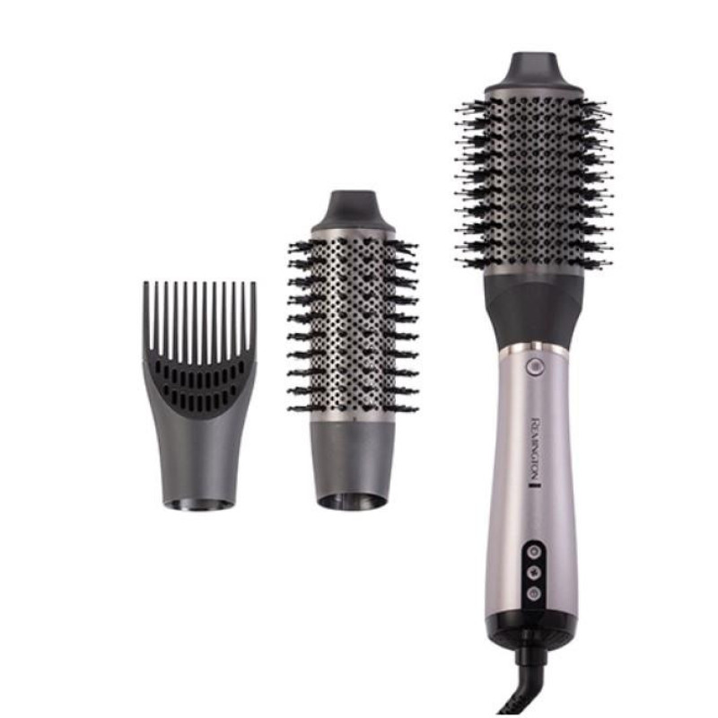 Remington hair dryer brush ProLuxe You Adaptive, 3W, 3 modes, ionization, cold blowing, ceramics, gray (AS9880)