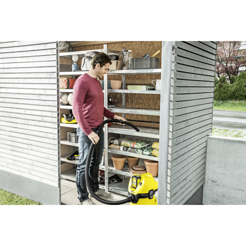 Karcher Пилосос професійний акумуляторний WD 3 Battery 36в, контейнер 17л, 5.2кг, без АКБ та ЗП (1.629-910.0)