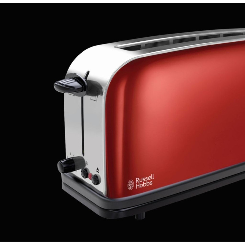 Russell Hobbs Toaster Classic, 1100W, metal, long slots, red-silver (21391-56)