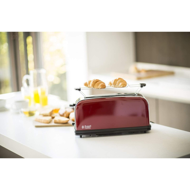 Russell Hobbs Toaster Classic, 1100W, metal, long slots, red-silver (21391-56)