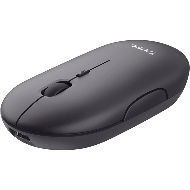 Trust Mouse Puck Rechargeable Ultra-Thin BT WL Silent Black (24059_TRUST)