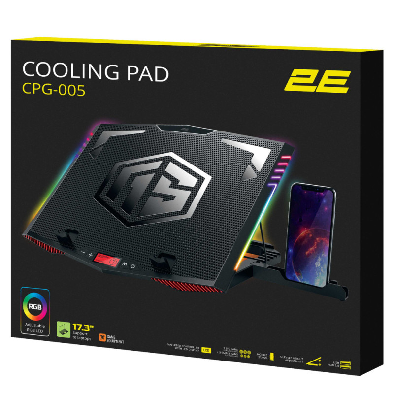2E Gaming Cooling Pad CPG-005 17.3` Black (2E-CPG-005)