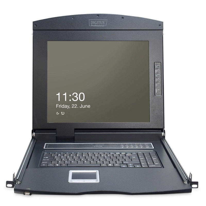 Digitus Консоль 16-port KVM & Touchpad, US keyboard, 17" TFT (DS-72210-3US)