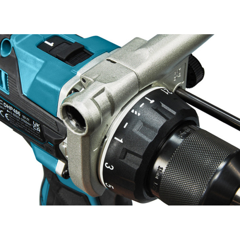 Makita Cordless Drill DDF486Z, 18В, 0-550/0-2100 rpm, 21 + D, 130 / 65 Nm, 2.6 kg, SOLO