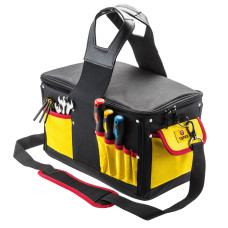 Topex Tool bag, 16 outer and 12 inner pockets, reinforced handles, reinforced bottom, 41x23x23 cm (79R440)