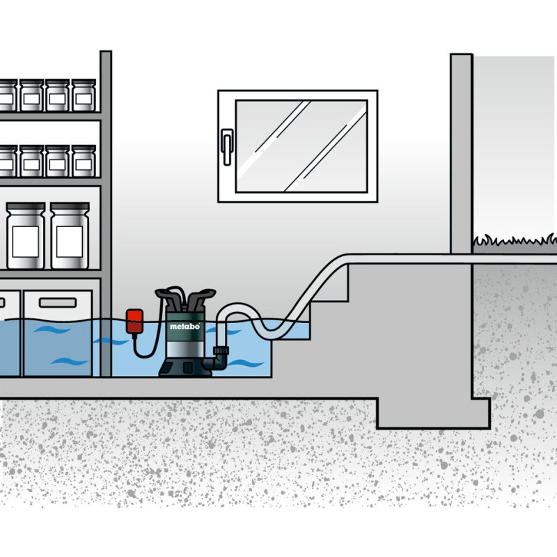 Metabo Submersible pump for clean water TP 7500 SI, 300W, 7500l/h (0250750013)