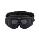 2E Tactical Tactical, protective mask Hawk WS Black Anti-fog, 3-layer sealant, bag, 3 lenses (2E-TGGWS-BK)
