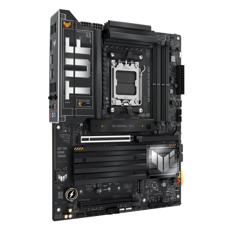 ASUS Материнcкая плата TUF GAMING X870-PLUS WIFI sAM5 X870 4xDDR5 M.2 HDMI WiFi BT ATX (90MB1IU0-M0EAY0)
