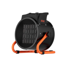2E Industrial fan heater electric, 3kW, 30m2, 280 m3/h, ceramic heating element (PTC), black (2E-AHC3000)