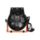 2E Industrial fan heater electric, 3kW, 30m2, 280 m3/h, ceramic heating element (PTC), black (2E-AHC3000)