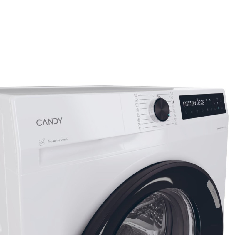 Candy Пральна машина фронтальна, 8кг, 1400, A+++, 53см, дисплей, пара, інвертор, білий (BR48B6-S)