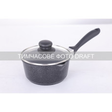 ARDESTO Saucepan with glass lid Gemini Anzio, 1.2l, aluminum, black (AR2412GES)